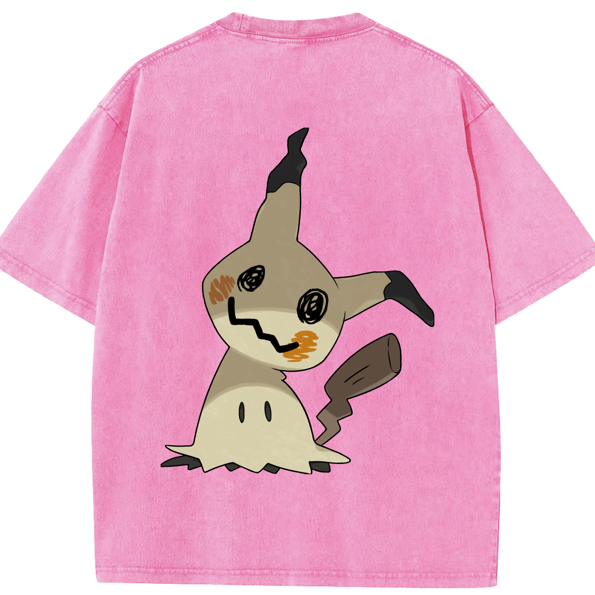 （画像用） ポケットモンスター Pokémon 綿100% ヴィンテージ風 半袖Tシャツ（背面プリント）